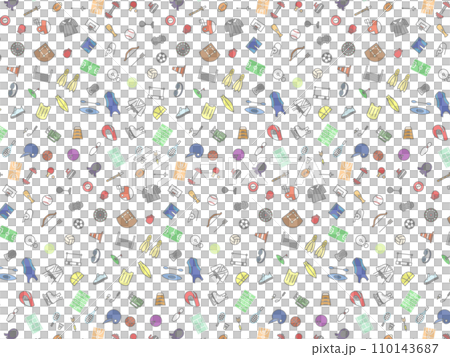 Sports equipment wallpaper illustration 110143687