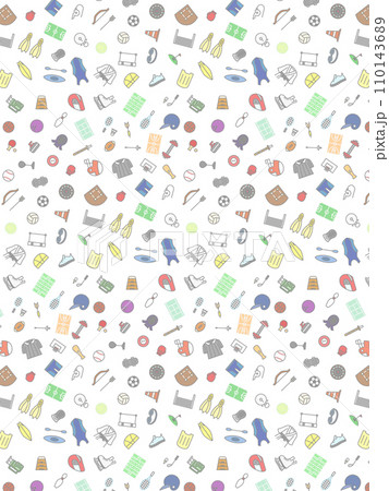 スポーツ用品の壁紙イラスト 110143689