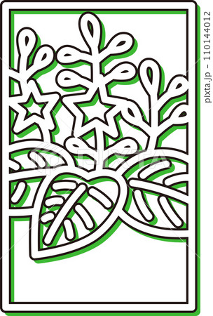 カラーシャドウミニ花札　師走　桐　12月　桐のカス 110144012