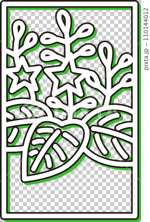 カラーシャドウミニ花札　師走　桐　12月　桐のカス 110144012