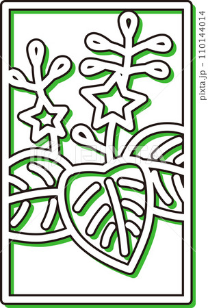 カラーシャドウミニ花札　師走　桐　12月　桐のカス 110144014