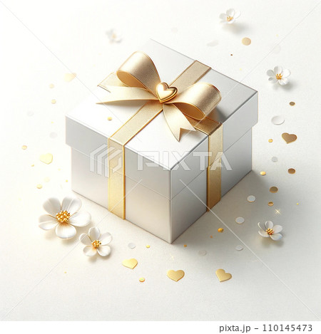 銀の箱と金のリボン - 華麗な贈り物 銀の箱と金のリボン - 華麗な贈り物 110145473