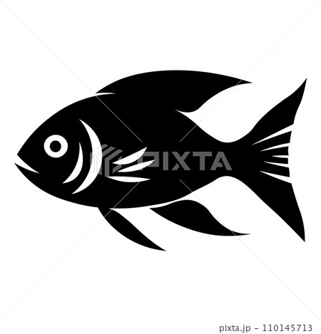 Fish black vector icon on white background 110145713