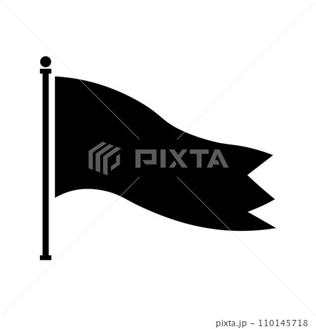 Flag black vector icon on white background Flag black vector icon on white background 110145718