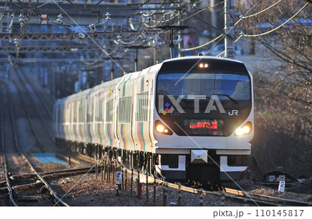 中央本線　四方津ー上野原　JR東日本　E257系　M-205編成（松本）　あずさ　かいじ 110145817