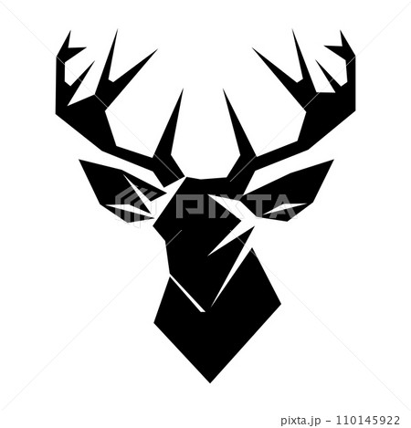 Deer black vector icon on white background 110145922