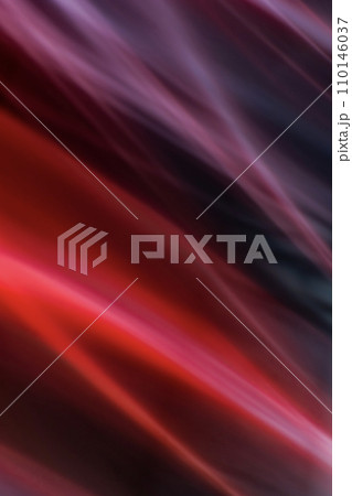 Abstract vertical red background with diagonal smooth lines waves. Light and rays are blurred in motion. 110146037