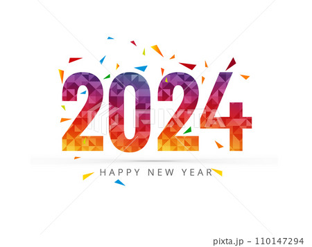 New year 2024 holiday card celebration design New year 2024 holiday card celebration design 110147294