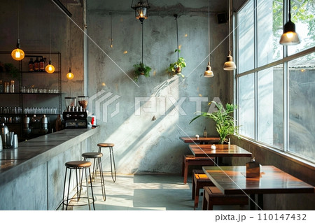 カフェ・インテリア・窓際の席「AI生成画像」 カフェ・インテリア・窓際の席「AI生成画像」 110147432