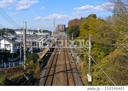 千葉県松戸市新松戸武蔵野線の線路2023年12月 110148401
