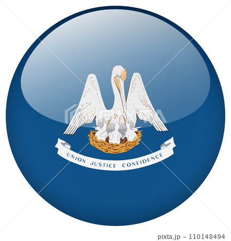 Louisiana flag button. 110148494