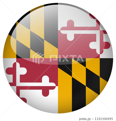 Maryland flag button. Maryland flag button. 110148495