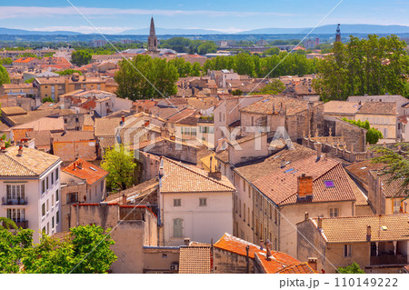 Aerial view to Avignon, France 110149222