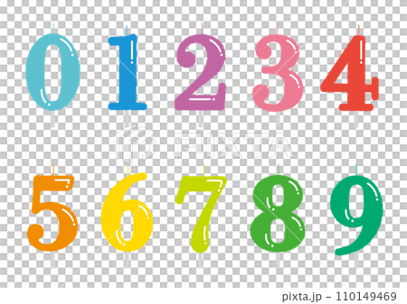 Set of number candle illustrations_no flame Set of number candle illustrations_no flame 110149469