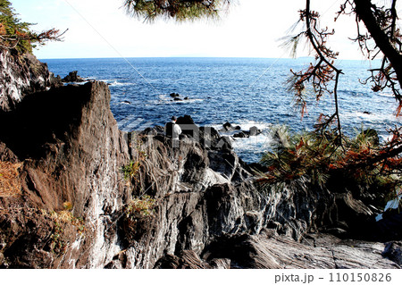 絶景、真鶴半島の地磯に降りてメジナ釣り 110150826