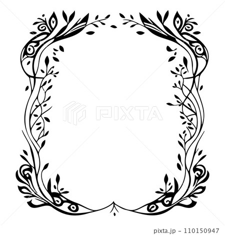 wedding invite batik ornaments design hand draw element illustration black 110150947