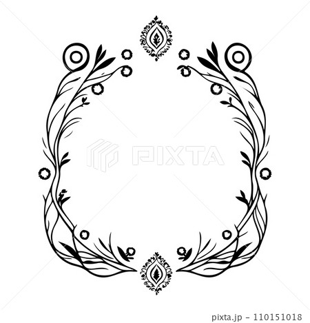wedding invite batik ornaments design hand draw element illustration black 110151018