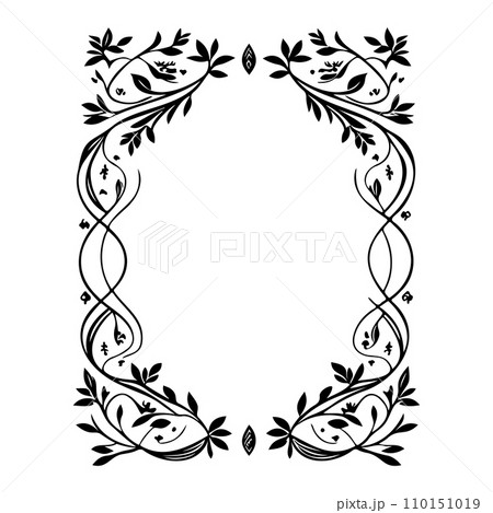 wedding invite batik ornaments design hand draw element illustration black 110151019