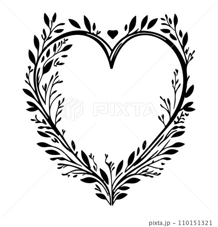 frame love wedding flowers illustration sketch hand draw frame love wedding flowers illustration sketch hand draw 110151321