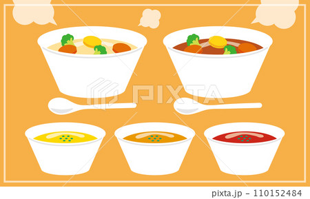 温かいスープのセット 110152484