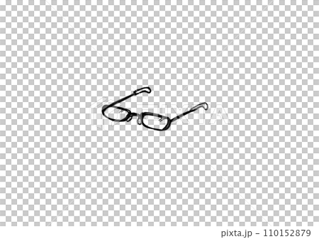 Line drawing illustration of simple glasses Line drawing illustration of simple glasses 110152879