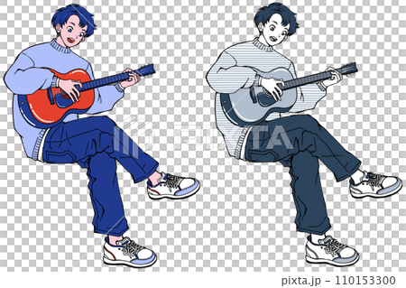 ギターを弾く男の子 ギターを弾く男の子 110153300
