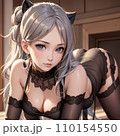 猫耳の女性 110154550