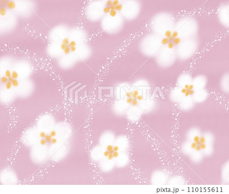 ふんわりした梅の花の背景 110155611