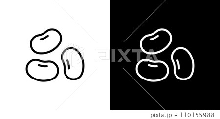 小豆が3粒並んだアイコン 小豆が3粒並んだアイコン 110155988