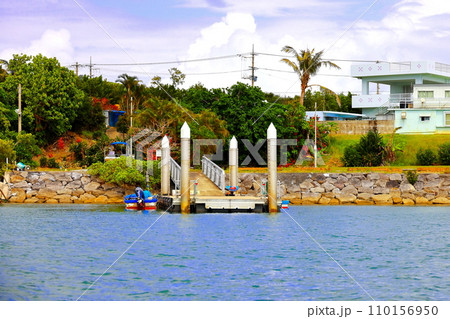 沖縄の西表島、仲間川のマングローブクルーズの船着場 110156950