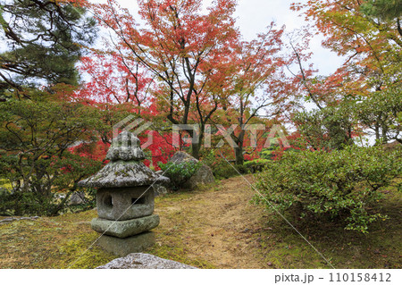 秋の紅葉に映える日本庭園 (京都 桂離宮) 秋の紅葉に映える日本庭園 (京都 桂離宮) 110158412
