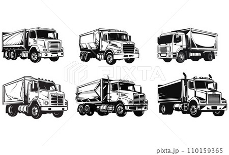 Silhouette sanitation track vector, sanitation track icon vector Silhouette sanitation track vector, sanitation track icon vector 110159365