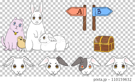 Rabbit and fantasy icon 110159632