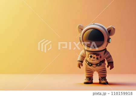 可愛い宇宙飛行士-3D 110159918