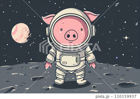 ブタくんの宇宙飛行士-2D 110159937