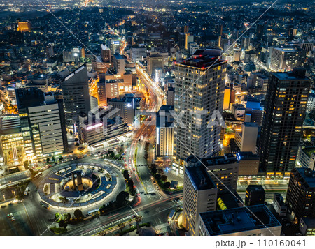 静岡県浜松市にある浜松アクトタワーからの夕方の眺望, 静岡県浜松市にある浜松アクトタワーからの夕方の眺望, 110160041