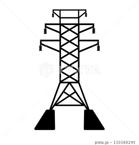 high voltage power line icon 110160295