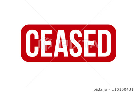 Ceased Rubber Stamp Seal Vector Ceased Rubber Stamp Seal Vector 110160431