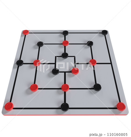 Mill Game isolated on white background 110160805