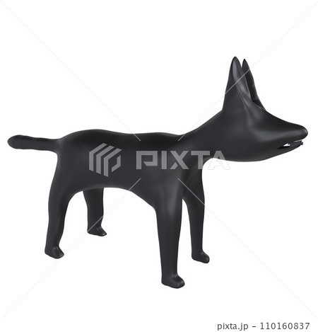Toy Wolf isolated on white background 110160837