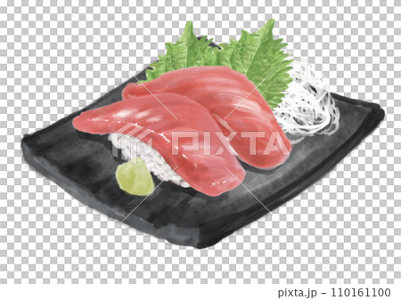 Watercolor sushi_tuna 01_5 Watercolor sushi_tuna 01_5 110161100