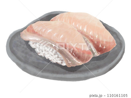 水彩の寿司_ブリ01_1 110161105