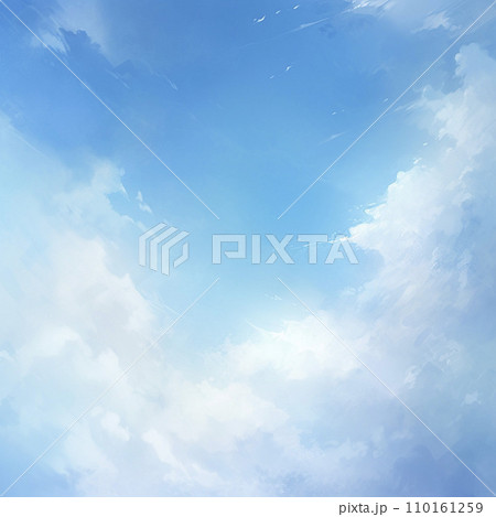 青空に浮かぶ雲の背景 AI画像 青空に浮かぶ雲の背景 AI画像 110161259