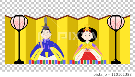 女兒節 - 皇后和雛人偶(有背景,無主線) 女兒節 - 皇后和雛人偶(有背景,無主線) 110161388