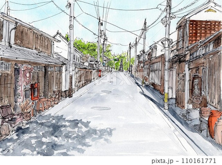 名家の並ぶ古い通り 110161771