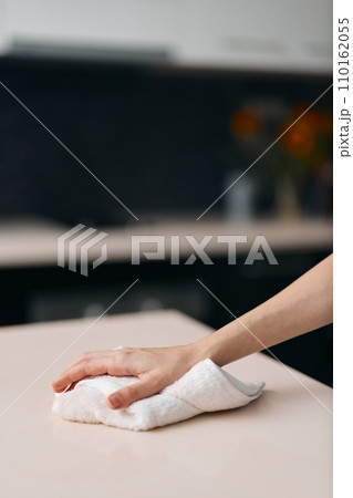 Antibacterial Hand Wipe: Closeup Hygiene Care for Woman, Cleaning and Prevention of Coronavirus Infection Antibacterial Hand Wipe: Closeup Hygiene Care for Woman, Cleaning and Prevention of Coronavirus Infection 110162055