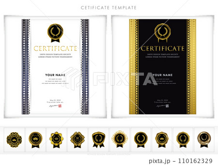 賞状187　certificate　award　表彰状　celebration 110162329