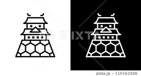 日本のお城のアイコン 110162886