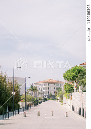 Automatic retractable bollards on the road to the One and Only hotel. Portonovi, Montenegro 110166308