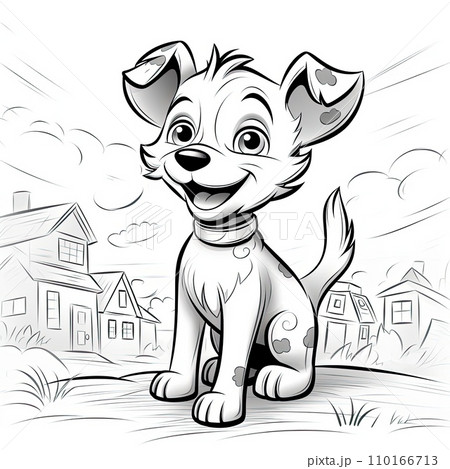 AI-generated content. Children's Dog Coloring Book 110166713